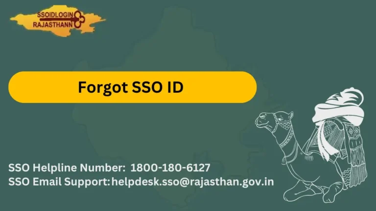 Forgot SSO ID? Recover it on the SSO Rajasthan Portal