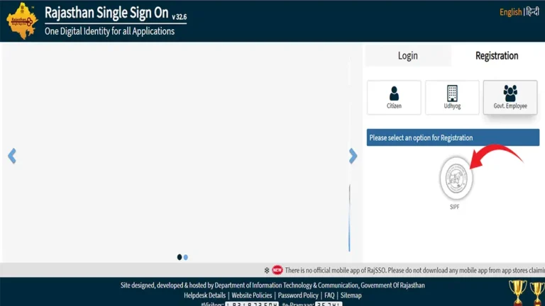 SSO ID government employee SIPF